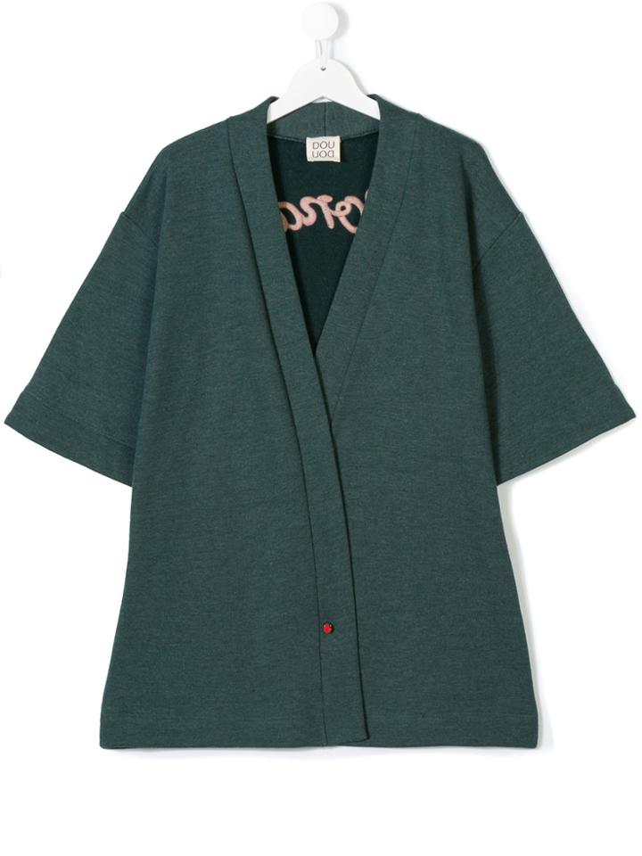 Douuod Kids Wonder Embroidered Top - Green