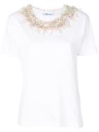 Blumarine Tweed Neckline T-shirt - White