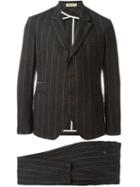 Al Duca D'aosta 1902 Striped Two Piece Suit, Men's, Size: 52, Grey, Cotton/linen/flax/cashmere/lambs Wool