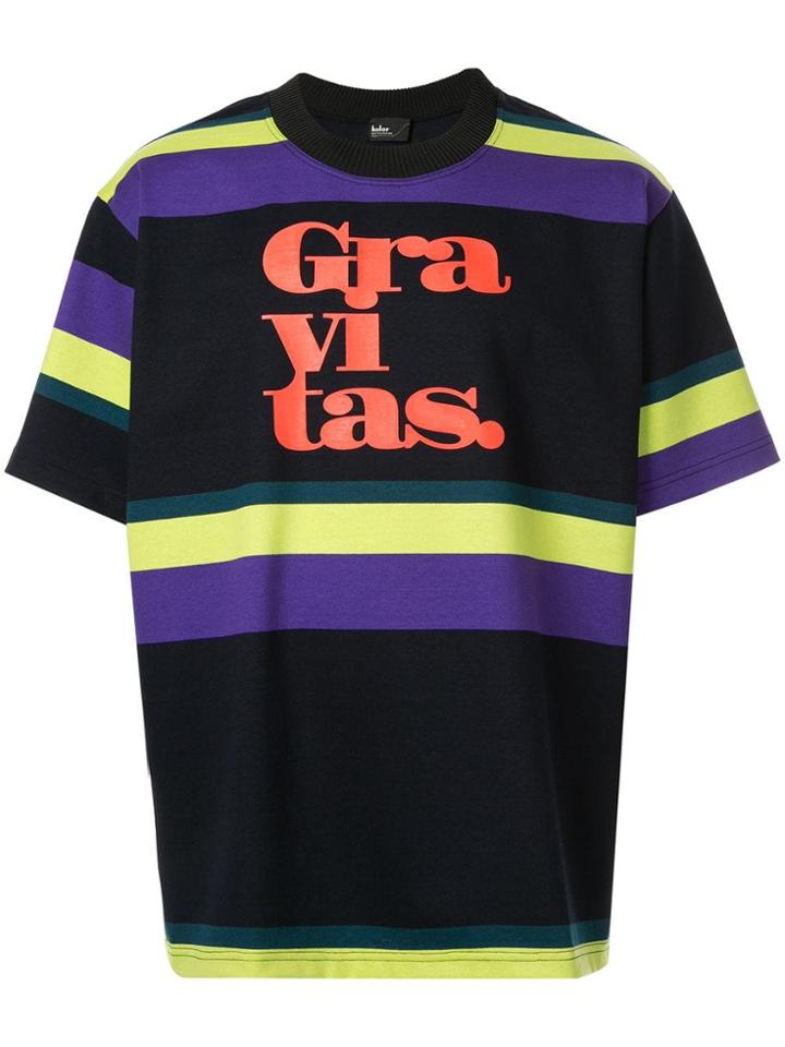 Kolor Striped Boxy-fit T-shirt - Black