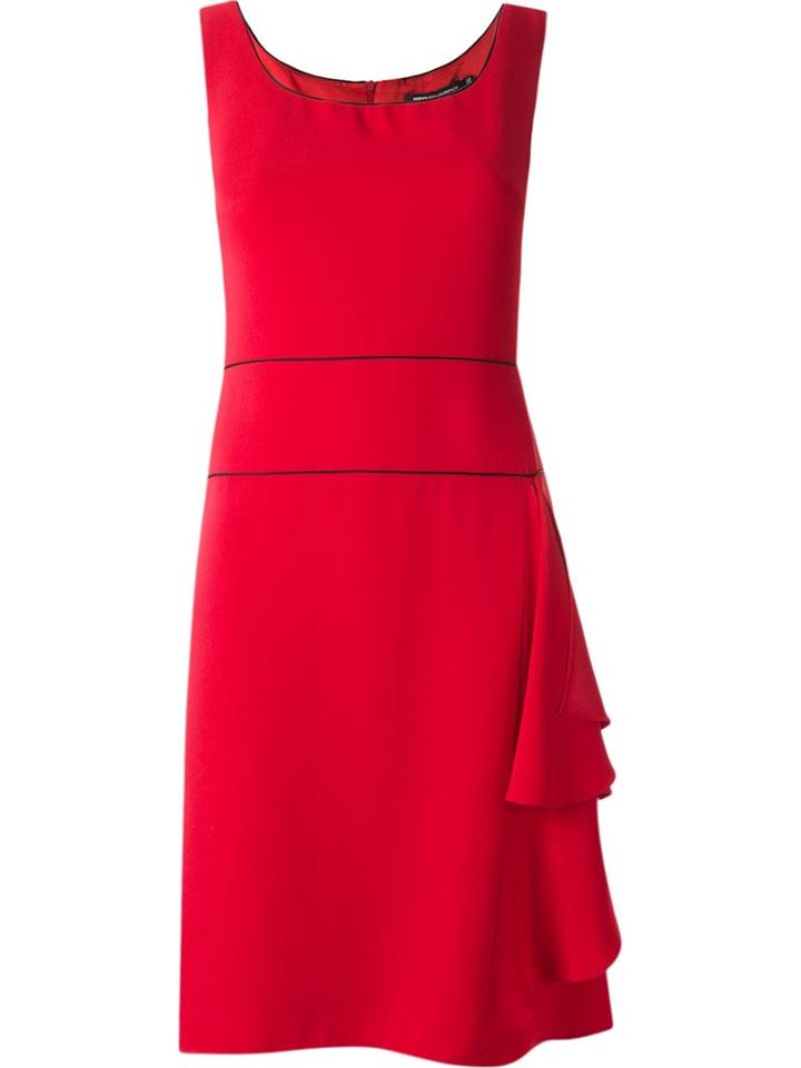 Reinaldo Lourenço Square Neck Pleated Dress