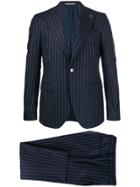 Paoloni Two-piece Striped Suit - Blue