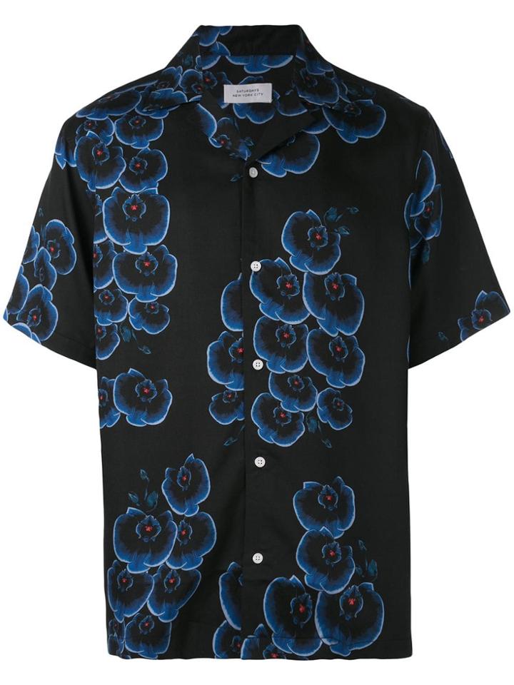 Saturdays Nyc Orchid Button Down Shirt - Black