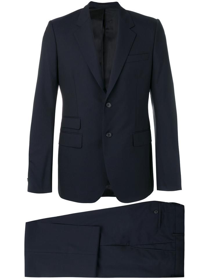 Givenchy - Two Button Suit - Men - Cotton/acetate/cupro/wool - 52, Blue, Cotton/acetate/cupro/wool
