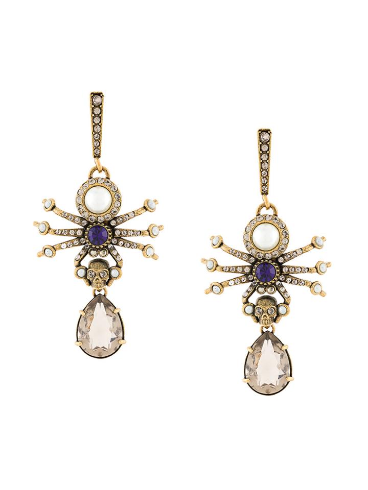 Alexander Mcqueen Spider Earrings - Metallic