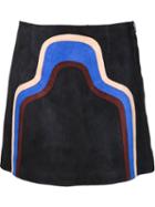 Yves Salomon Suede A-line Skirt, Women's, Size: 40, Black, Suede