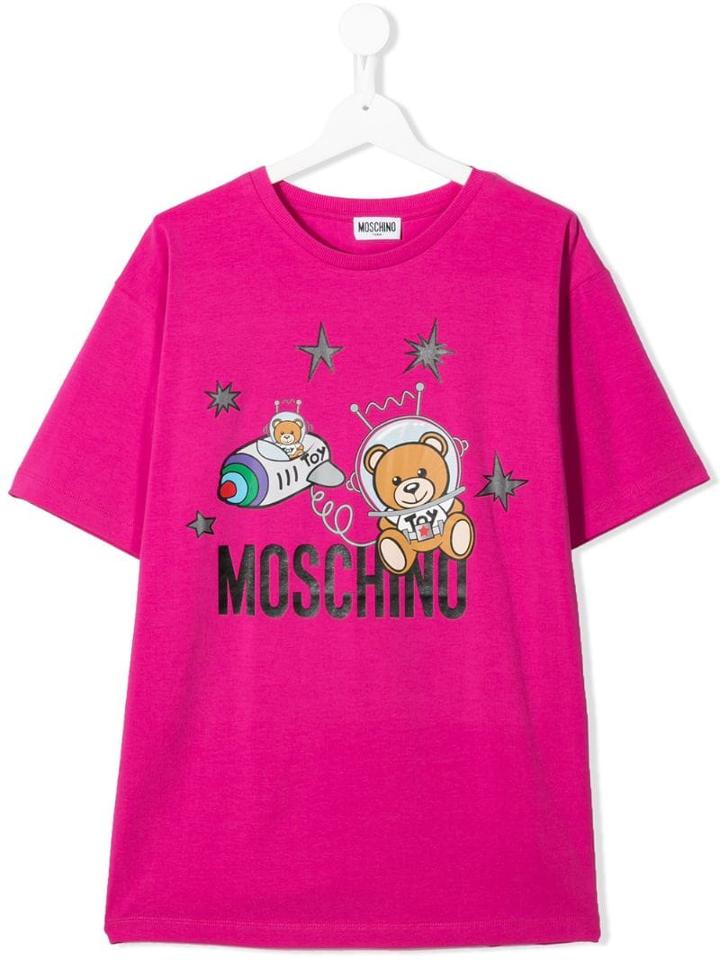Moschino Kids Teen Astronaut Teddy T-shirt - Pink