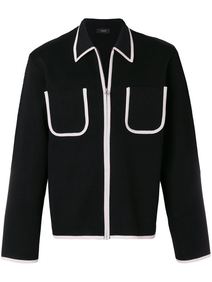 Joseph Piped Lightweight Jacket - Black