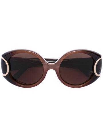 Salvatore Ferragamo Eyewear Signature Sunglasses - Brown