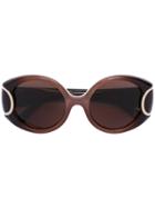 Salvatore Ferragamo Eyewear Signature Sunglasses - Brown
