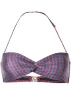 Muller Of Yoshiokubo Check Bra Top - Purple