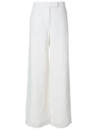 Holland & Holland Wide-leg Linen Trousers - White