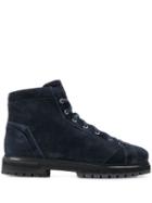 Santoni Square Toe Boots - Blue