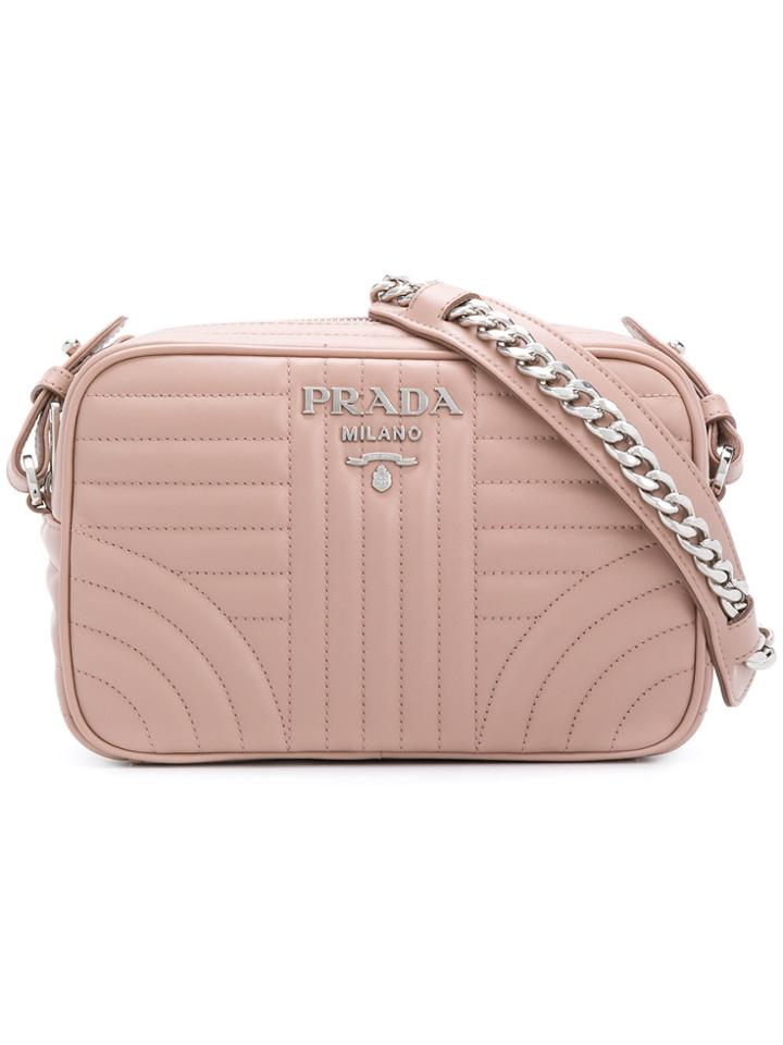 Prada Diagramme Crossbody Bag - Pink & Purple
