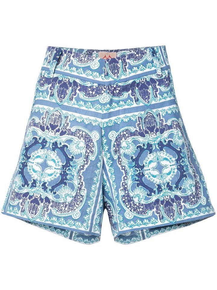 Le Sirenuse Printed Shorts - Blue