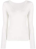 P.a.r.o.s.h. Lilla V-neck Sweater - White