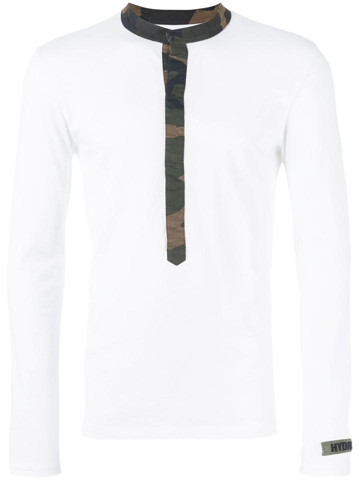 Hydrogen - Camouflage Trim Top - Men - Cotton - Xl, White, Cotton