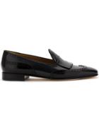 Edhen Milano Fringed Loafers - Black