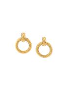 Chanel Vintage Quilted Hoop Clip-on Earrings