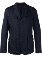Boss Hugo Boss Front Pockets Jacket, Men's, Size: 54, Blue, Cotton/linen/flax