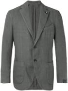 Lardini - Two Button Jacket - Men - Hemp/polyester - 54, Grey, Hemp/polyester