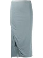 Rick Owens Lilies Asymmetric Midi Skirt - Blue