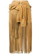 Faith Connexion Jacket Detail Skirt - Neutrals