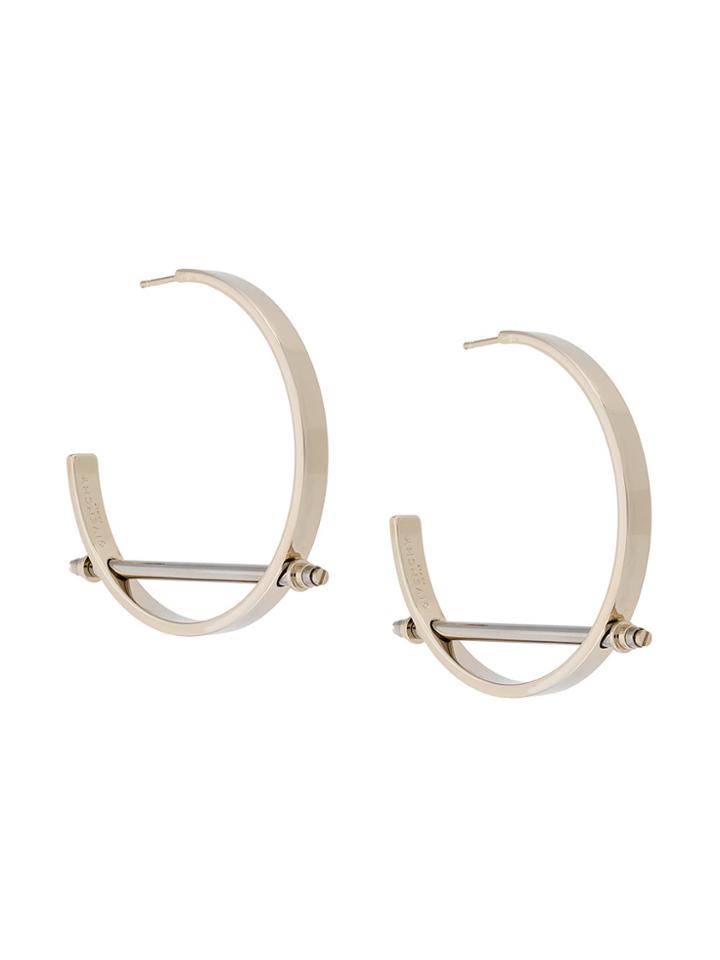 Givenchy Bar Hoop Earrings - Metallic