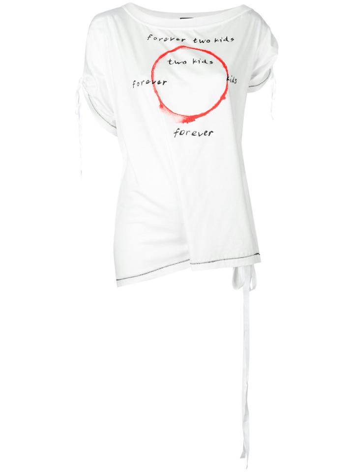 Ann Demeulemeester Kids Forever Asymmetric T-shirt - White