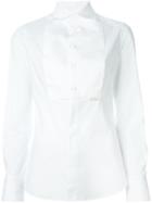 Dsquared2 Bib Detail Blouse, Women's, Size: 38, White, Cotton/spandex/elastane