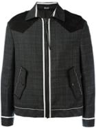 Lanvin Collared Jacket, Men's, Size: 50, Grey, Wool/suede