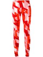 Nike Skyscraper Print Leggings, Women's, Size: Small, Red, Cotton/polyester/spandex/elastane