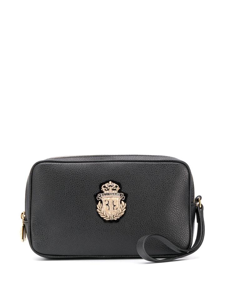 Billionaire Logo Clutch Bag - Black