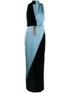 Fausto Puglisi Two-tone Fitted Dress - Blue