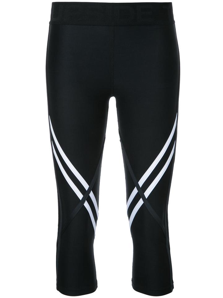 The Upside - Diagonal Stripes Leggings - Women - Nylon - Xxs, Black