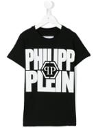 Printed T-shirt - Kids - Cotton - 12 Yrs, Black, Philipp Plein Kids