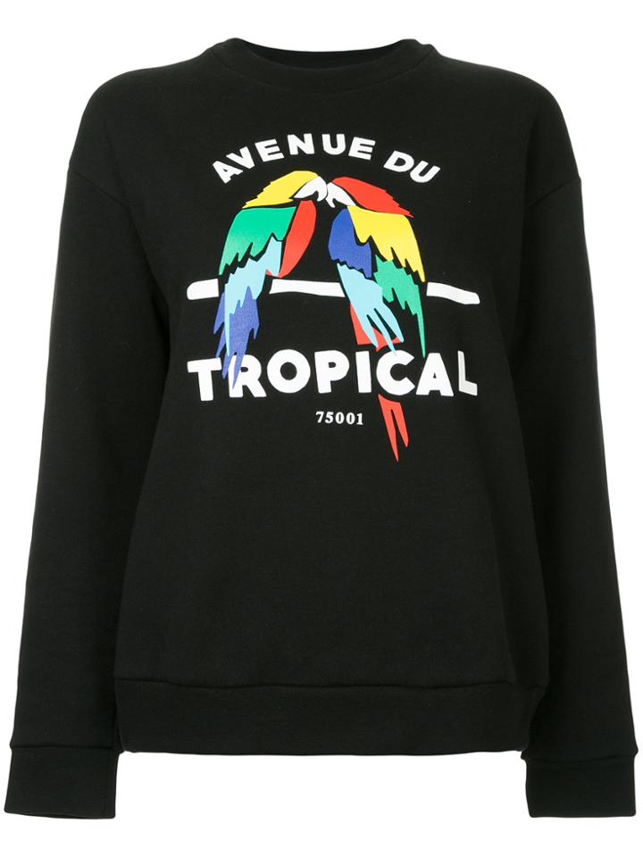 Être Cécile Tropical Boyfriend Sweatshirt - Black
