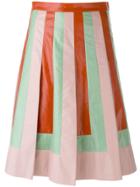 Valentino Striped A-line Skirt - Multicolour