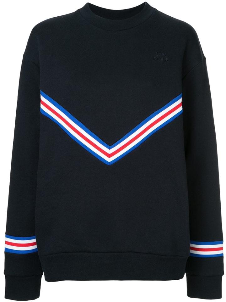 Être Cécile Ribbed Boyfriend Sweatshirt - Blue