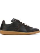 Maison Margiela Replica Sneakers, Men's, Size: 37, Black, Calf Leather/suede/leather/rubber