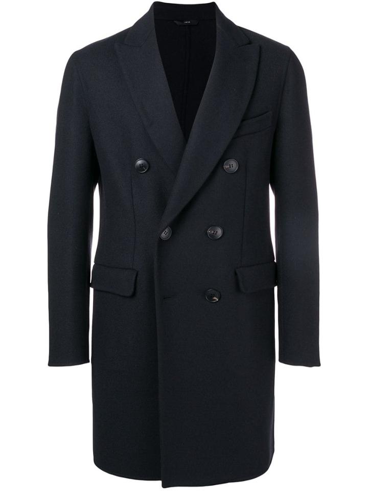 Hevo Double-breasted Coat - Blue