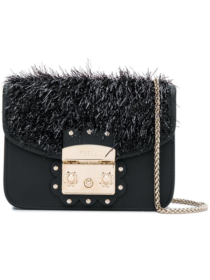 Furla Metropolis Tinsel Crossbody Bag - Black