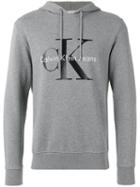 Calvin Klein Jeans Logo Print Hoodie, Men's, Size: Xs, Grey, Cotton
