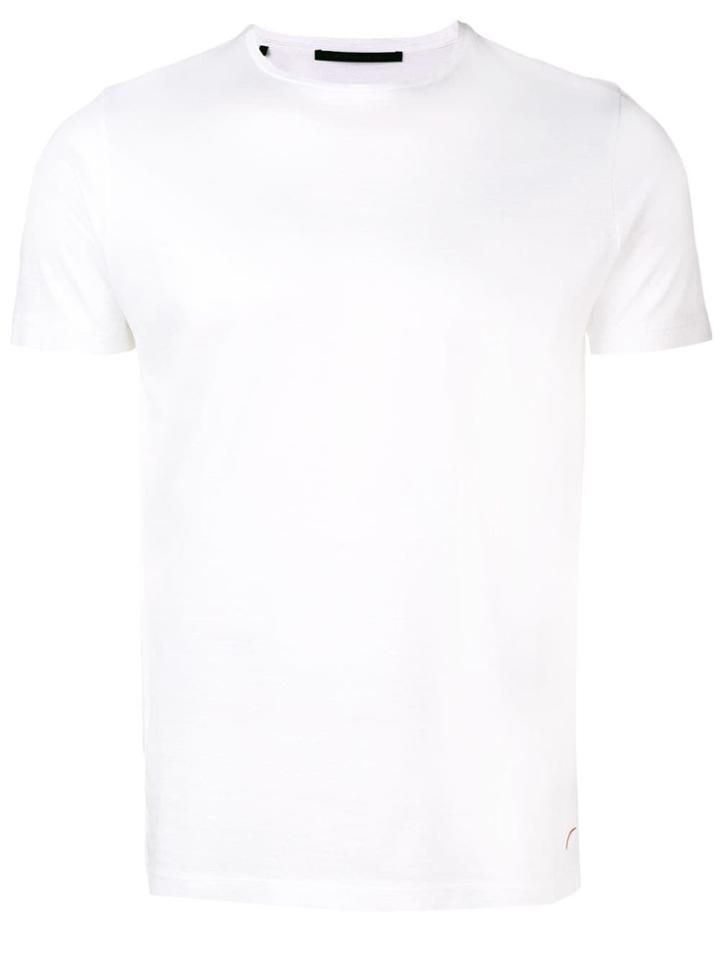 Hand Picked Round Neck T-shirt - White
