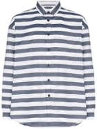 Sunnei Striped Pattern Shirt - Blue