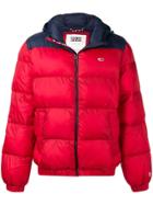 Tommy Jeans Two-tone Puffer Jacket - Red