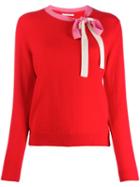 Chinti & Parker Bow Detail Jumper - Red