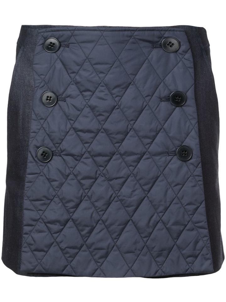Tibi Removable Quilted Panel Shorts - Blue