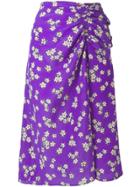 P.a.r.o.s.h. Floral Gathered Skirt - Purple