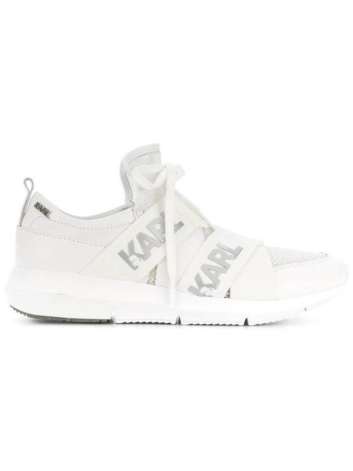 Karl Lagerfeld Logo Strap Sneakers - White